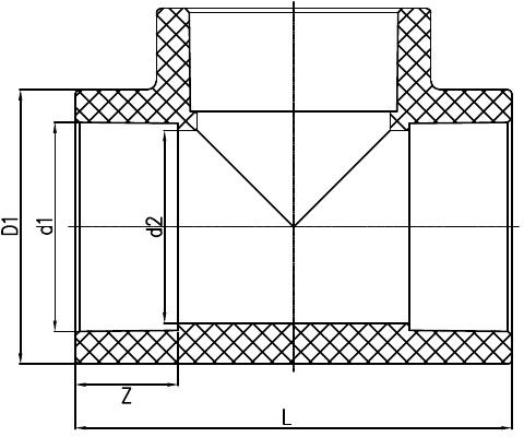 PPH 热熔承插三通 DN15-600-恒行3