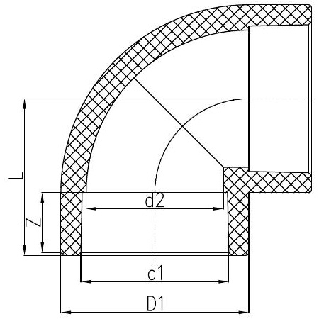 PVDF 90° 弯头 DN15-600-恒行3