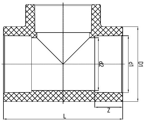 PVDF 热熔承插三通 DN15-600-恒行3
