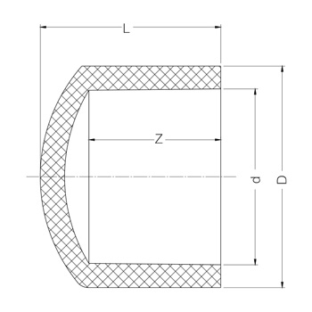 PVDF 热熔承插管帽 DN15-200-恒行3