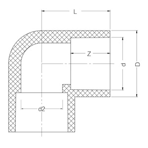 UPVC 90° 弯头 DN15-600-恒行3