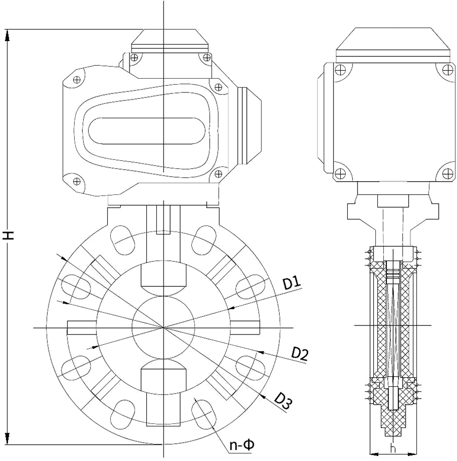 CPVC D971X-10V 电动蝶阀 DN32-1000-恒行3