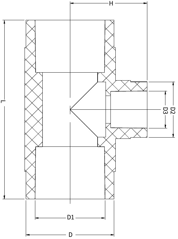CPVC 变径三通 DN15-800-恒行3